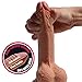 Produktbild Pure Zwei Layer Silikon Dildo Soft Outside und Firm Inside Realistische Dildos mit Starken Saugnapf Real Dong Penis Nachbildung, 18 cm