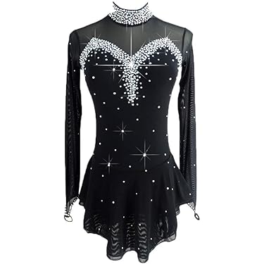 Sxiwei Femme Tenue Danse Contemporaine Strass Haut Une Epaule