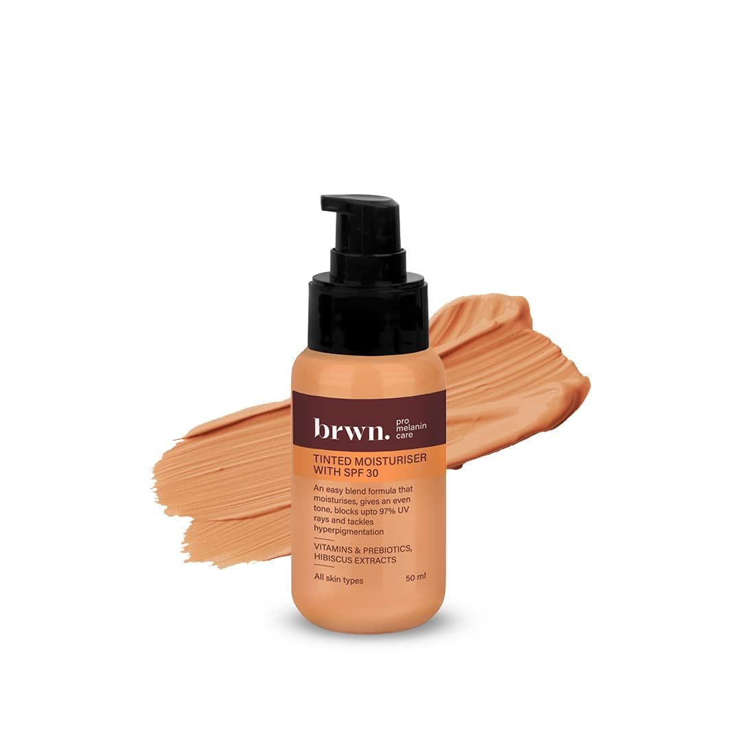 brwn. pro melanin care Tinted Moisturiser For Face | Bb Cream, 50Ml, 7 Shades, Dewy Finish Suitable For All Skin Types, Spf 3