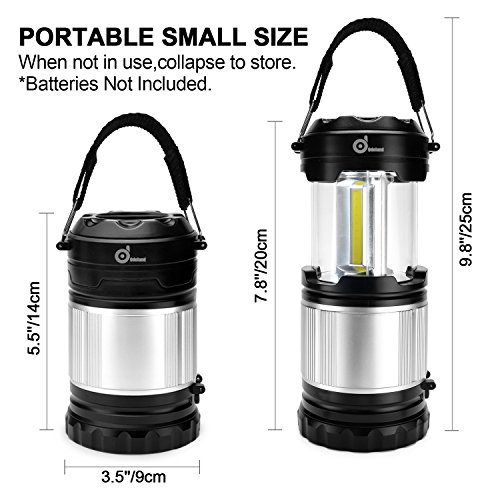 LED Laterne, ODOLAND 2-in-1 Camping Laterne Taschenlampe – neue LED 300lm, wasserdichte Campinglampe Campingleuchte Zeltlampe Notlicht Notfalllampe, tragbar für Camping Outdoor Wandern - 3