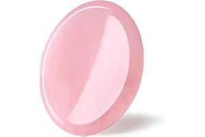 GUJOXILA Rose Quartz Thumb Worry Stone Healing Crystals Gifts for Beginner Oval Pocket Gemstones Meditation Anxiety Stress Relief Chakra Polished Reiki Balancing Energy Massage Crystal