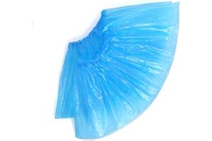 TONSEE HAUSHALT & WOHNEN Tonsee 100 Stück Einweg Überschuhe Überzieher Schuhüberzieher Shoe Cover Hülle Einmalschuhe Überziehschuhe Kunststoff Einweg Schuhüberzug Teppichreinigung Überschuhe (Blau)