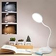 Gesto LED Study Lamp Rechargeable – Touch Control Table Lamp for Students with Flexible Neck | 3 Color Changing USB Desk Light for Study Table, Reading, Home Office, Bedside & Work Use