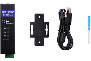 SEENGREAT Industrial USB to RS232 RS485 TTL Converter Adapter | FT232 Chip | Isolated Serial Communication | Compatible with Windows, Linux, macOS, Android | DIN Rail & Bracket Mount