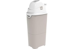 DIAPER CHAMP DiaperChamp Maxi Clay - Cubo de pañales inodoro - gran capacidad de hasta 60 pañales - use bolsas normales - ideal para varios niños en pañales, gemelos, guarderías, cuidadores de huéspedes