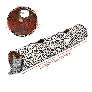 PAWZ Road Túnel para Gato de Leopardo, Plegable Juguete del Gato Interior 25 * 126cm