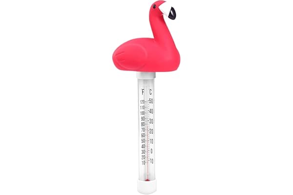 Thermomètre De Piscine Flottant Thermomètre En Forme De Tortue Flamant Rose Grand Écran Facile À Lire Et Précis Pour Aquarium Pour Baignoires, Spas, Aquariums 25x11 Cm