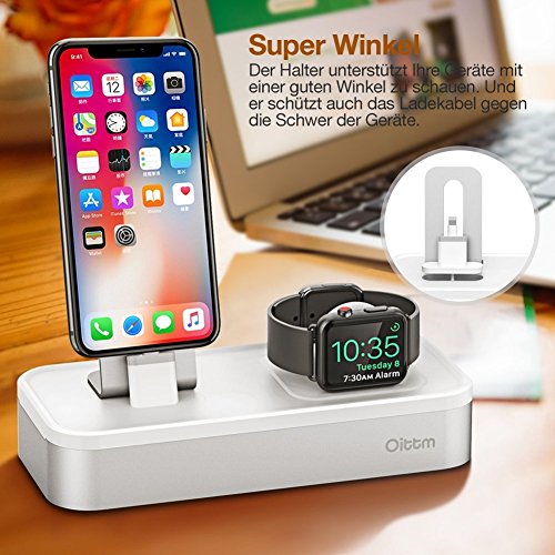 Oittm 5 USB Ladestation f  r iPhone und Apple Watch Series 3 Apple Watch Series 2 Apple Watch Series 1 iPhone 8 iPhone 8 plus iPhone X iPhone 6 Plus i