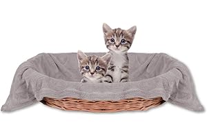 Bestlivings Couverture douillette pour animal de compagnie - Confortable et super douce - Disponible dans de nombreux choix (70 x 100 cm/gris clair - gris pierre)