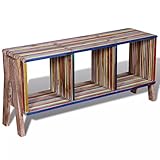 mueble tv madera teca Esa mesa está fabricada con madera reciclada, lo que significa que cada mueble es única y poco diferente de la siguiente. La madera reciclada es sólida, estable, durable y bonita.