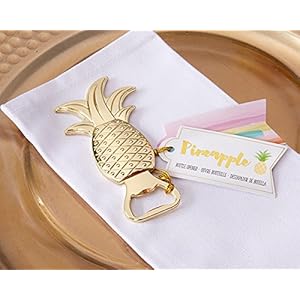 Lote de 12 Abridor, Abrebotellas»PIÑA» Tropical en Bolsita de PVC de Regalo – Detalles, Recuerdos y Detalles Originales para Bodas, Bautizos y Comuniones