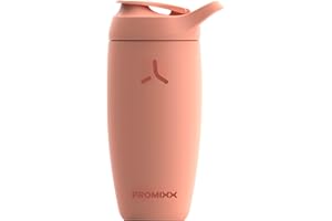 Promixx PURSUIT shaker à protéines nouvelle édition – Bouteille de mélange isolée en acier inoxydable – facile à nettoyer et durable, 550ml, Corail