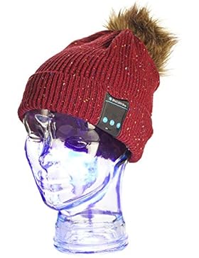 MATANA Kabellose Unisex Bluetooth Winter-Mütze / Beanie mit Stereo Kopfhörern, eingebautem Mikrofon, Freisprechanlage...
