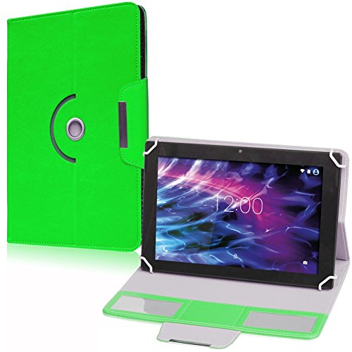Hülle Medion Lifetab P9702 X10302 P10400 P10506 P10505 S10366 S10352 Tablet Tasche Schutztasche mit Ständerfunktion in Grün Schutzhülle Stand Tasche Etui Cover Case hochwertige Verarbeitung von UC-Express