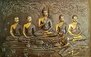 Customize 3D Wallpaper with Buddha Shish, Self Adhesive, for Living Room/Bedroom/Kids Room/Study Room(5ftX4ft)