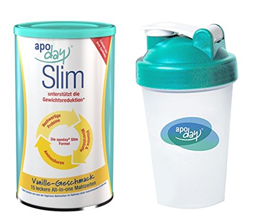 Preisvergleich Produktbild APODAY Vanilla Slim Pulver Dose à 450g + Shaker gratis