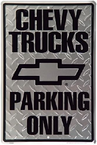 Chevy Trucks Parking Only Metal Sign