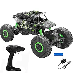 Smart Picks 1:18 Rechargeable 4Wd Rally Car Rock Crawling Remote Control Monster Truck (Green)