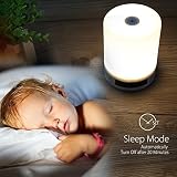 LUJII Bluetooth Lautsprecher Wireless Lautsprecher Lampe Lautsprecher Neueste Intelligente Tragbares Bluetooth Lautsprecher Multi Funktion Musik Sound Box LED Kinder Nachtlicht Touch Control Lamp (4 Dimmstufen Touch Lighting Sensor Schalter Augenschutz Lichtquelle) und Wecker Alarm mit Eingebauten Wiederaufladbaren 1800mAh Batterie – TF Karte Unterstützt – Freisprecheinrichtung – USB Charging Bluetooth Speaker Geeignet für den Innen und Außengebrauch Kids Home Deco Arbeiten Lesen Camping usw - 7