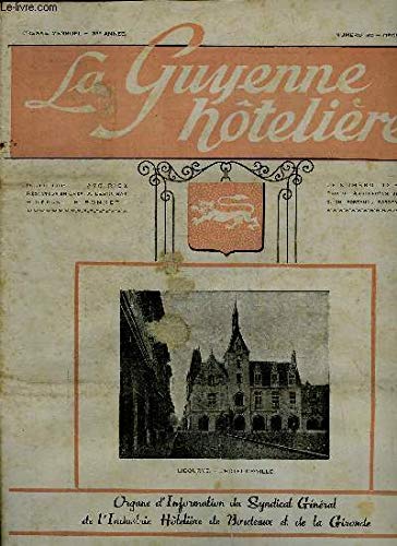 Download LA GUYENNE HOTELIERE N° 30 La gratuité de la nourriture - médecine du travail - demande de stage - pour votre cave - nouveaux plafonds pour les paiements par chèque - jeu de dames - vente de la bière - rapport de l'union nationale des restaurateurs etc. Download LA GUYENNE HOTELIERE N° 30 La gratuité de la nourriture - médecine du travail - demande de stage - pour votre cave - nouveaux plafonds pour les paiements par chèque - jeu de dames - vente de la bière - rapport de l'union nationale des restaurateurs etc.