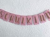  Schulkind Personalisiert Girlande Hänge Deko für Schuleinführung Einschulung Schulanfang Dekoration Banner Schule Jungs Mädchen bunt