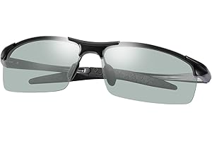 MIRYEA Polarized Photochromic Outdoor Sports Safety Sunglasses for Men Women Anti Glare UV400 Protection for Day and Night Driving Cycling Golf Running Cycling Fishing Eyewear Sun Glasses