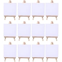 12-teiliges Mini Leinwand Set - Mit Staffeleien Für Kreativprojekte