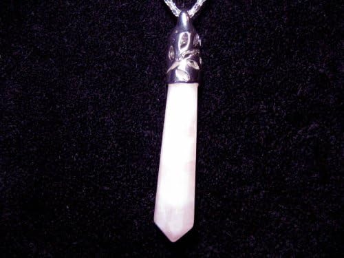 RAL036F Pendulum Healing + Pouch 65mm Wand: Rose Quartz