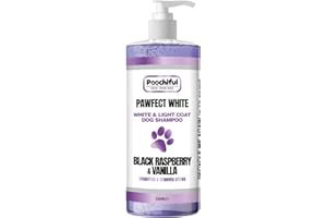 Poochiful Pawfect White Dog Shampoo Sensitive Skin 500ml. Dog & Puppy Shampoo With Added Conditioner From 8 Weeks. Grooming Products for Dogs Easy Wash & Rinse Suitable for Sensitive Itchy & Dry Skin