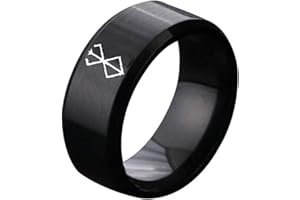 westtrend Berserk Guts Guts Ringe Anime Logo Charakter Totenkopf Ritter Guts Finger Ringe Cosplay Prop Schwarzer Schwertkämpfer Laser Carving Ringe Trendy Dekoration