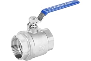 YWBL-WH 2 Zoll Kugelhahn, 304 Edelstahl Zweiteiliger Vollanschluss Kugelhahn 50mm Innengewinde 2“ DN50 1000 WOG