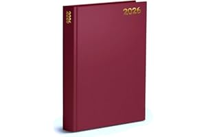 Orbitron 2026 Diary A4 A5 A6 Week To View And Day A Page Dated From January 2026 To December 2026 Hardback Full Year Diary (Saturday Sunday Share Page) (A6 week To View, Red)