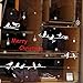 Produktbild TEBAISE Weihnachten Karneval Deco Deko Weihnachten Fensterbild Abnehmbare Fensterdeko Statisch Haftende PVC Aufkleber Winter Dekoration