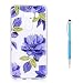 Produktbild LG V30 HandyHülle,Grandoin® Süßes Muster Transparent Ultra Dünn Weiche TPU Silikon Schutz Handy Hülle Handytasche HandyHülle Etui Schale Schutzhülle Case Cover für LG V30 - Orchidee