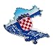 Produktbild zamonji 3D Harz Kühlschrankmagnet. Welt Tourismus Souvenirs Home Dekoration - Republik Kroatien (Übersichtskarte)