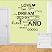 Produktbild (Hjcmhjc) Kinderzimmer Dekor Zitat Walldecal Liebe Beste Lächeln Leben Kinderzimmer Wohnaccessoires Dekoration Zimmer Jungen Mädchen Kinder Poster 68 * 77 Cm