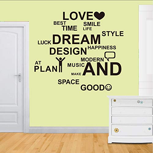 Preisvergleich Produktbild (Hjcmhjc) Kinderzimmer Dekor Zitat Walldecal Liebe Beste Lächeln Leben Kinderzimmer Wohnaccessoires Dekoration Zimmer Jungen Mädchen Kinder Poster 68 * 77 Cm