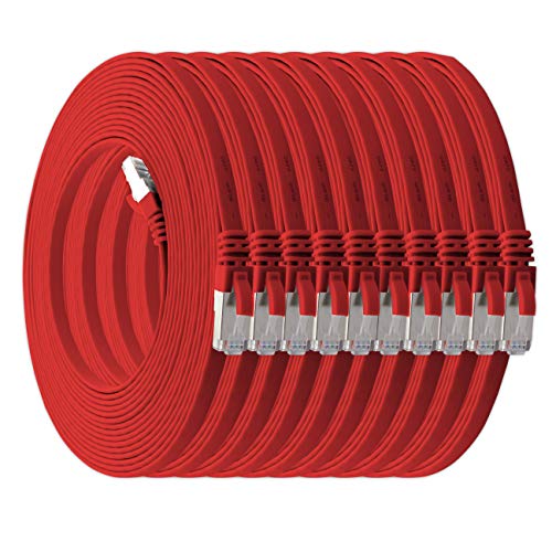 En Venta 2m - CAT7 cable de red plano rojo - 10 piezas 10 Gbit/s
Gigabit LAN piso flaco cable Patch compatible con compatible con CAT5
CAT6 CAT7 CAT8 Cat8 cinta Lan cable en Amazon