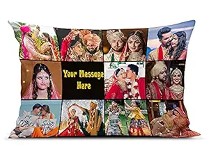DreamVio Photo Cushion/Pillow for Gift to Husband,Wife,Mother,Father,Girl, Boy,Best Friend on Birthdays,Valentine,Rakhi with Filler. Size:- 14x20 inches, Colour:- Multi, Style 45