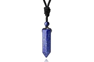 XIANNVXI Healing Crystal Necklace for Men Women Crystal Pendant Necklace Natural Stone Gemstone Pendant Reiki Jewellery