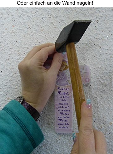 Kinderkreuz als ideales Taufgeschenk für Mädchen und Jungen mit „Lieber Engel begleite mich …“ im Kinderzimmer an Schrank, Tür oder Wand aufhängen – aus unserer Reihe Babygeschenke und Geschenkideen zur Taufe - 6