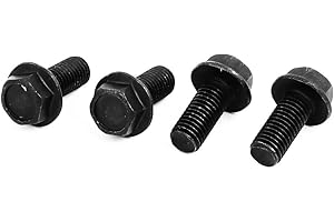 UXCELL sourcing map 4Pcs Boulons à embase Hex M7x17mm Vis À Filetage Gauche Noir Métallique pour Machine De Découpe