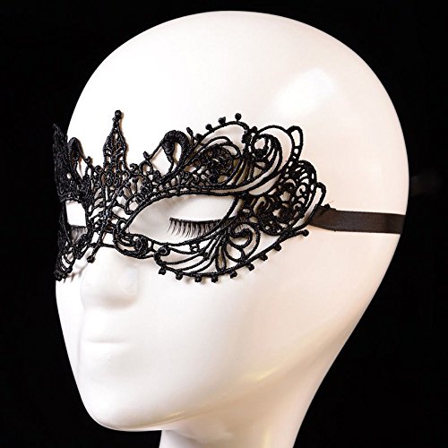 Schwarze Gesichtsmaske Fifty Shades of Grey Spitze Valentinstag Bondage Pärchen Geschenk - 2