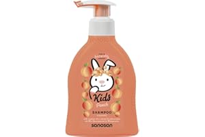 ‎SANOSAN sanosan Shampoo Pfirsich für Kinder & Babys 200 ml - Haarshampoo mit Bio Olivenextrakt & Milchprotein - Haarpflege, Haar Shampoo für Kind & Baby