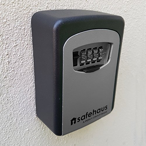 Safehaus KS102G Caja fuerte de seguridad para llaves resistente al agua con llavero con combinaci  n 