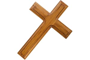SM SunniMix Kreuz Wandkreuz Kruzifix Christliches handgefertigtes Holz-Wandkreuz, antikes Design, zum Aufhängen Kruzifix Wanddekoration Kirche Ornament Geschenkidee