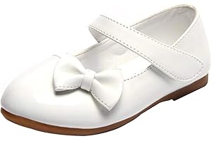 PPXID Girls' Mary Jane Low Shoes, Comfortable Patent Leather Ballet Flats