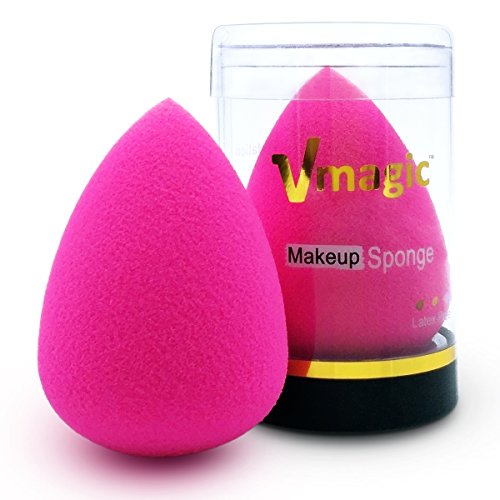 VMAGIC High-End Pro Makeup Sponge Beauty Blender for Flawless, Applicator, Highlight and Foundation (Rose Pink)