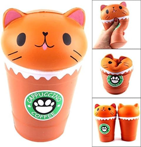 KOOLTI Stress Reliever Toys, Coffee Cup Cat Scented Squishy Slow Rising Squeeze Toy Collection Cure Gift