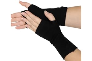 Prettystern Guanti In Cachemire Lana Senza Dita Scaldapolsi Polsini Scaldabraccia Scaldamani Donna Cashmere